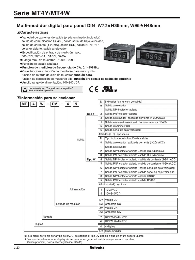 Serie MT4Y/MT4W