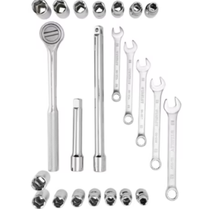 Juego de herramientas mecánicas mando 1/2" – 25 piezas - Métrico/Sae 86-736 - Image 4