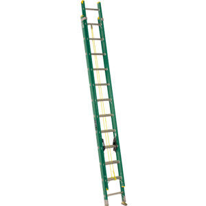 Escalera fibra de vidrio, extensible, verde, 24peldaños 7.32mts, Tipo II ESCALUMEX FED- 24 - Image 1