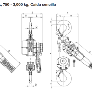 Polipasto manual de palanca YALE UNO PLUS A - Image 3
