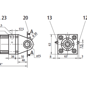 Cilindro hidráulico con tirantes CD210 Serie 1X Konfig REXROTH - Image 2