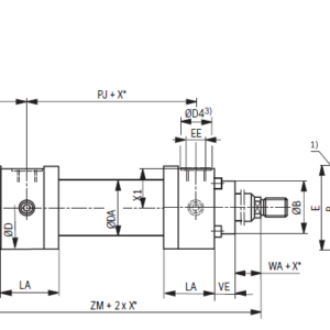 Cilindro hidráulico redondo CGM1 Serie 3X Konfig REXROTH - Image 2