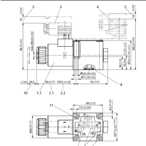 Válvula direccional de asiento de 3/2 y 4/2 vías con accionamiento por solenoide M-3SED10CK1X/350CG24N9K4 REXROTH - Image 2