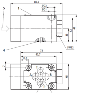 Válvula direccional de asiento 2/2, 3/2 y 3/2 vías con accionamiento mecánico, manual, neumático o hidráulico M-3SH6C3X/420 REXROTH - Image 2
