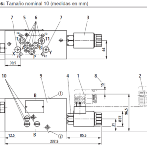 Válvula direccional de asiento de 4/2 vías, precomandada M-Z4SEH10E2X/3CG24N9PTK4/N REXROTH - Image 2