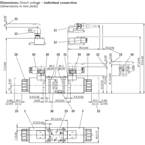Válvula direccional de corredera accionamiento directo y por solenoide 3WE 6 A6X/EG24N6K4 REXROTH - Image 2