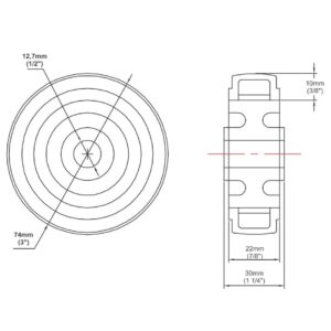 Ruedas RPPF Poliolefin y Polipropileno ROLLER - Image 2