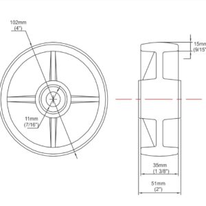 Ruedas RH Poliamida con Fibra ROLLER - Image 2
