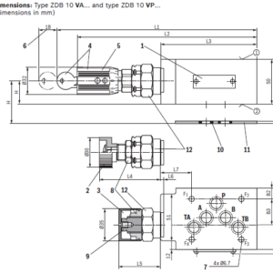 Válvula limitadora de presión intermed, accionamiento directo Z2DB10VC1-4X/100 REXROTH - Image 2