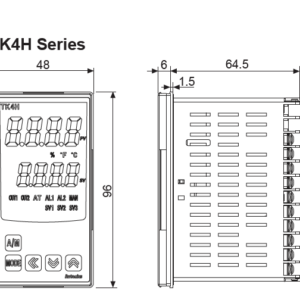 Controladores de temperatura digital serie TK4H 96 X 48MM AUTONICS - Image 2