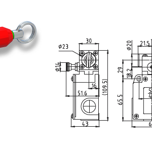Finales de carrera de seguridad para guaya con reset serie SCM1 - Image 3