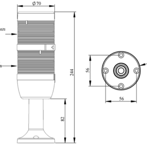 Balizas modulares tipo LED Serie IK (LED luz fija) EMAS - Image 3