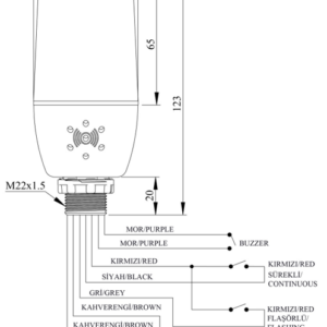 Balizas fijas / intermitentes tipo LED, con buzzer (Serie IF) EMAS - Image 4