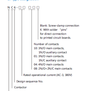 Contactores auxiliares serie NC6 220VAC CHINT - Image 2