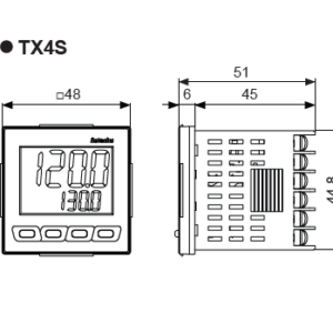 Controladores de temperatura digital serie TX4S 48 X 48MM AUTONICS - Image 3