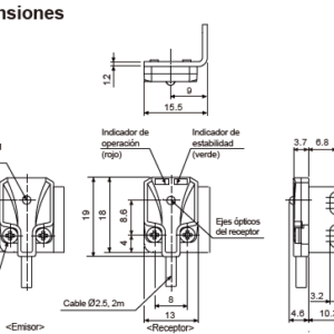 Sensores fotoeléctricos emisor-receptor serie BTF AUTONICS - Image 3