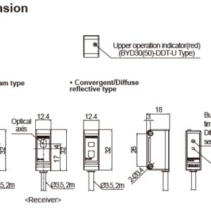 Sensores fotoeléctricos emisor-receptor serie BYD AUTONICS - Image 3