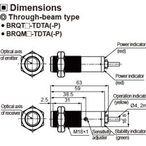 Sensores fotoeléctricos emisor-receptor serie BRQ AUTONICS - Image 3
